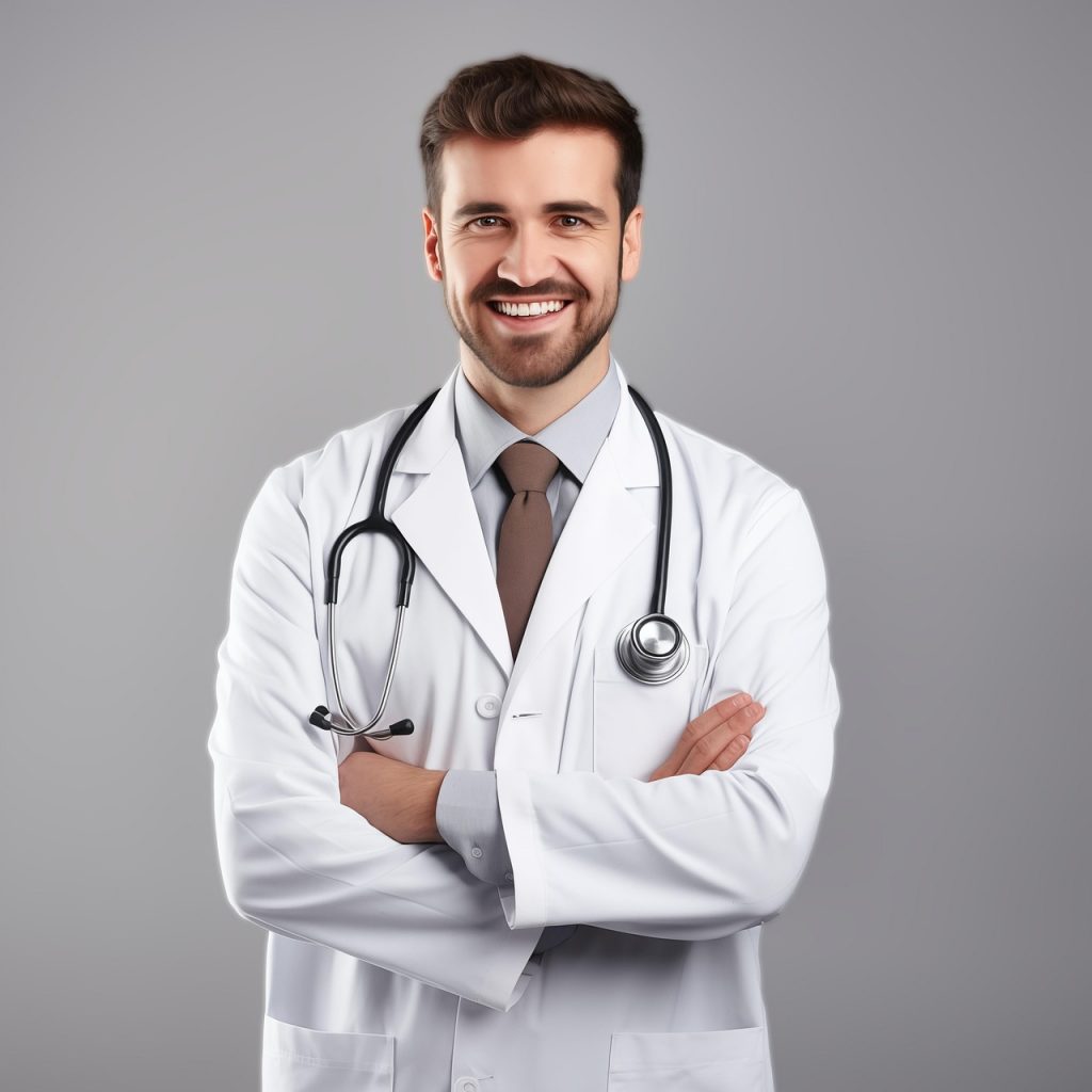 Man in gesprek met een arts over gezondheidsklachten